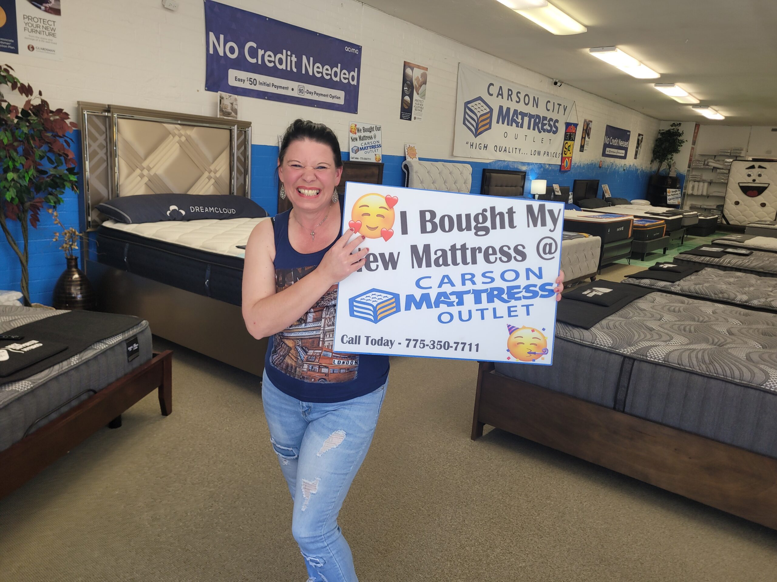 Happy customer of Carson Mattress Outlet, Mattress store in carson city and mattress store in reno, mattress sales everyday