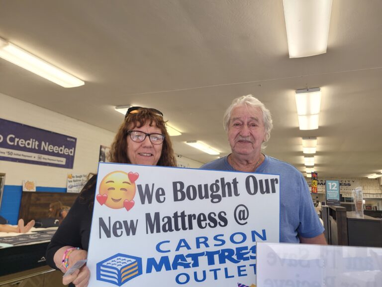 Happy customer of Carson Mattress Outlet, Mattress store in carson city and mattress store in reno, mattress sales everyday