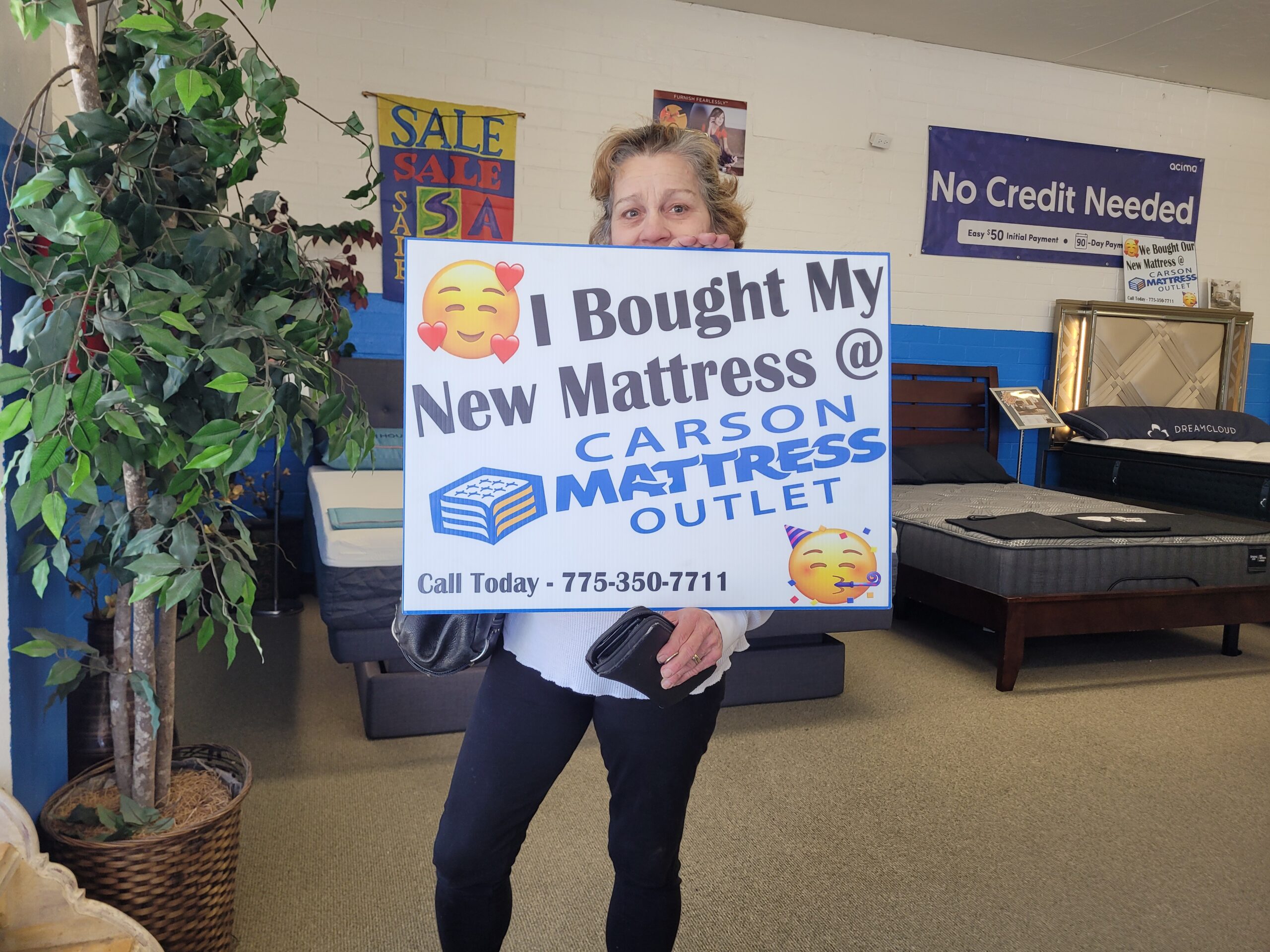 Happy customer of Carson Mattress Outlet, Mattress store in carson city and mattress store in reno, mattress sales everyday